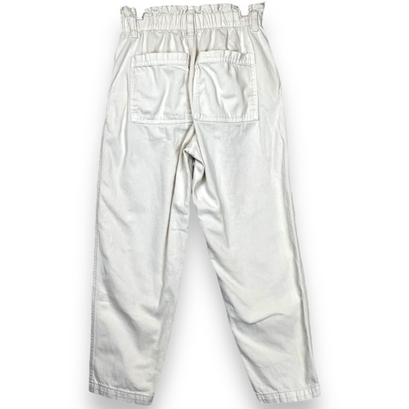 Universal Thread White Cinch Waist High Rise Denim Paperbag Ankle Pants size 6 - Picture 5 of 8
